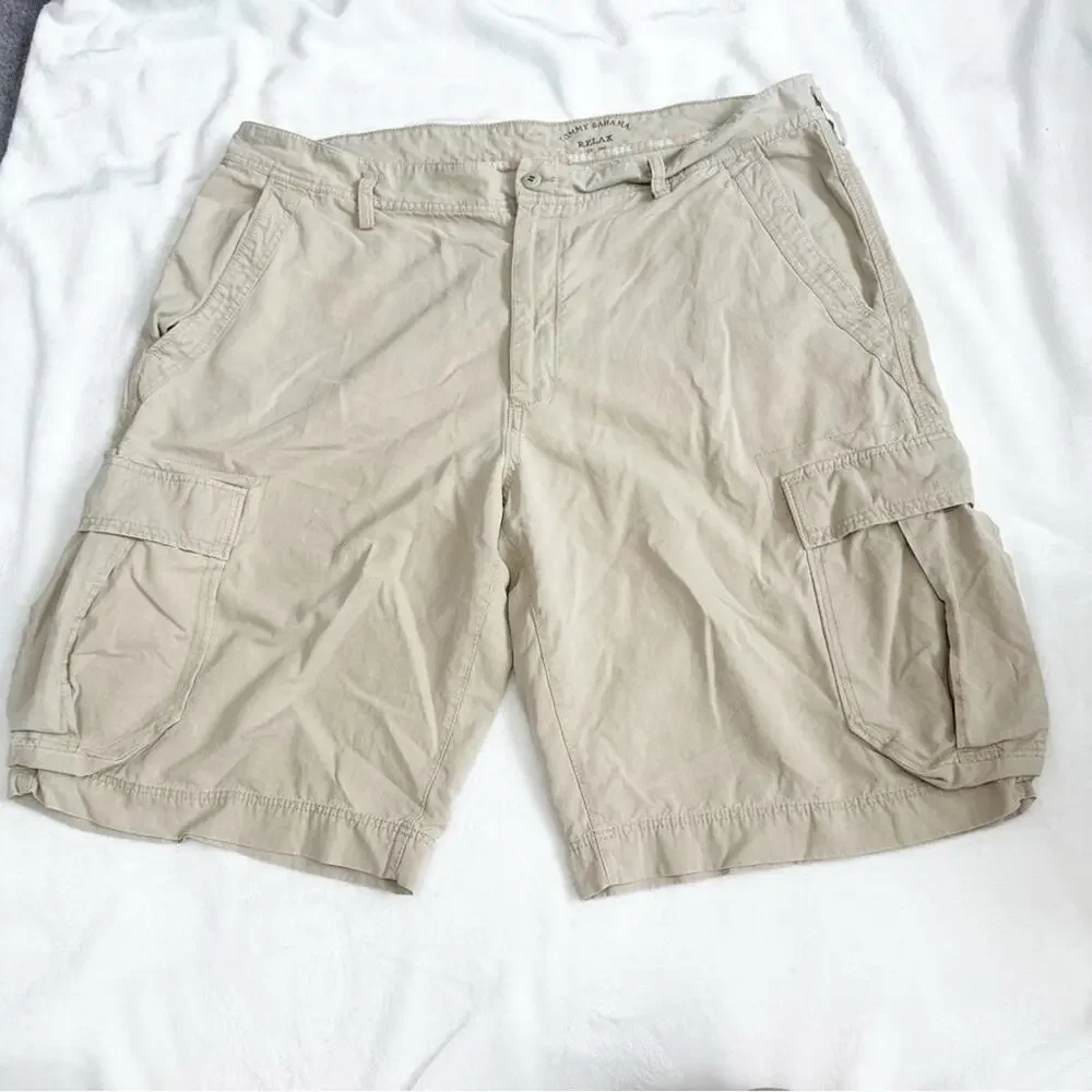 Tommy Bahama relax Men's Khaki Cargo Shorts size 42